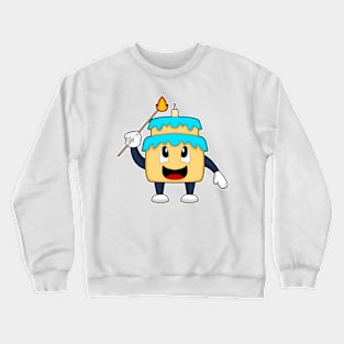 Cake Birthday Candle Crewneck Sweatshirt